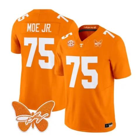 Wendell Moe Jr Jersey #75 Tennessee Volunteers 2026 Stitched by My Store NCAA Football Jerseys