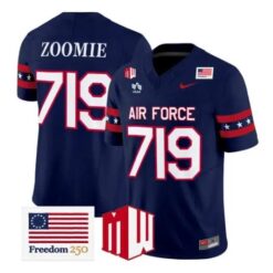 Zoomie Jersey #719 Air Force Falcons 2026 Freedom 250 Vapor Stitched by My Store NCAA Football Jerseys